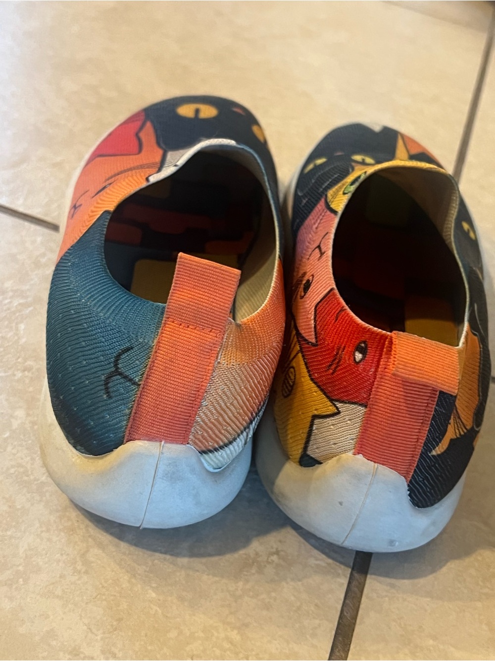 Source Unknown Black & Orange Cat Print Slip-On Flats comfortable - Picture 8 of 9
